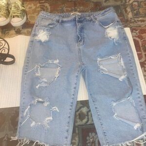 AMERICAN BAZI 3XL, stretchy, distressed , HIGH RISE FIT